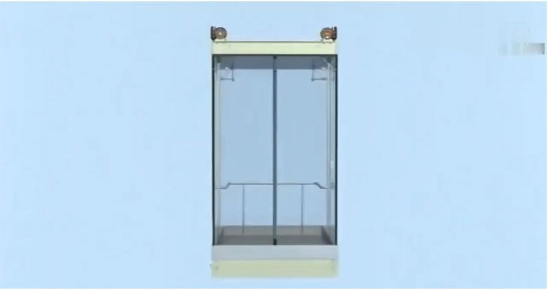 Tampilan 3D struktur Elevator
